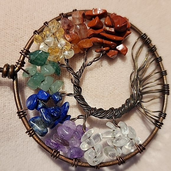 Chakra Tree of Life Pendant  handmade - Picture 5 of 9